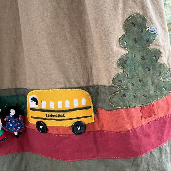 Women's Handmade Teacher Skirt School Theme Tan A-Line Size XS/S - Picture 5 of 8